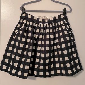Navy & Black Gingham Skirt w/pockets